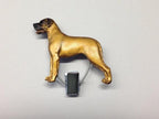 Handbemalter Startnummern-Clip mit Dogge fawn