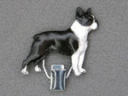Handbemalter Startnummern-Clip mit Boston Terrier