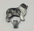 Handbemalter Startnummern-Clip mit Australian Shepherd bluemerle