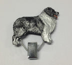 Handbemalter Startnummern-Clip mit Australian Shepherd bluemerle