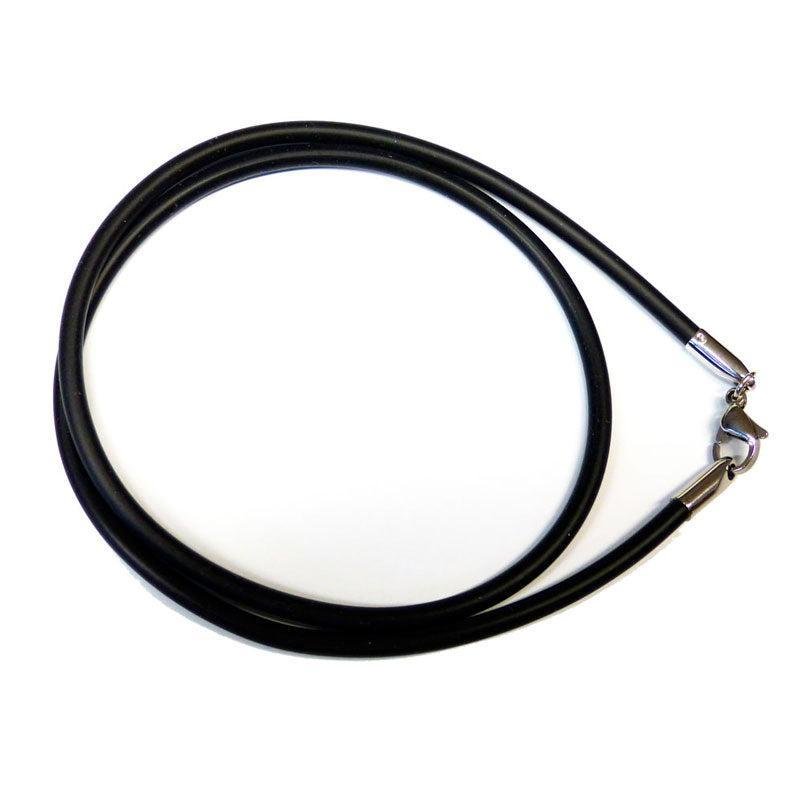Energy and Life - Kautschuk Kette -3 mm- schwarz-Tierisch tolle Geschenke