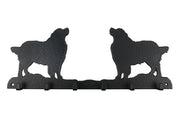 Leinengarderobe Berner Sennenhund aus Stahl mit 6 Haken