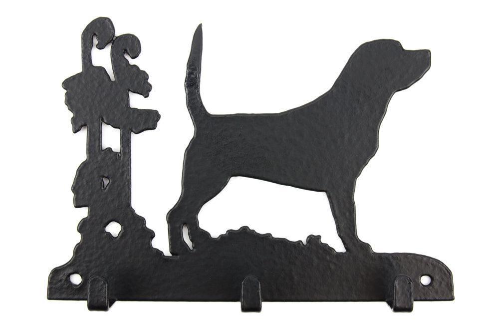 Leinengarderobe Beagle aus Stahl mit 3 Haken