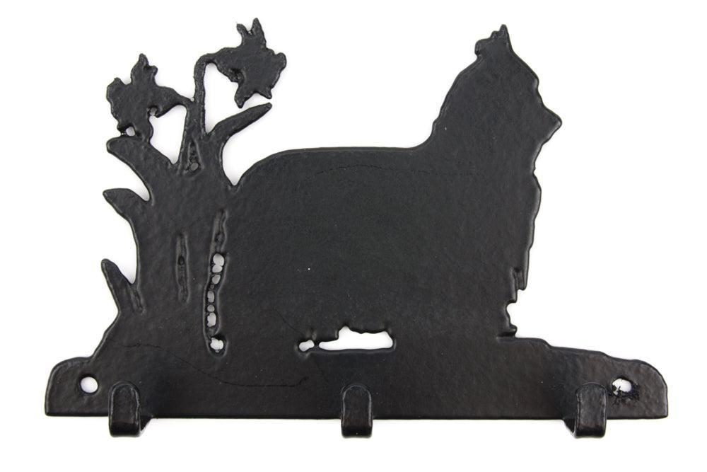 Leinengarderobe Yorkshire Terrier aus Stahl mit 3 Haken
