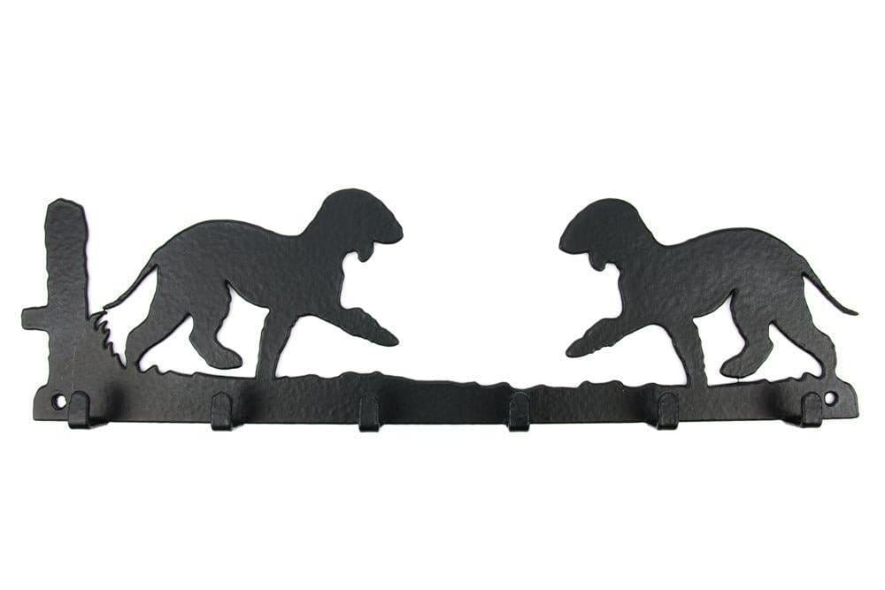 Leinengarderobe Bedlington Terrier aus Stahl mit 6 Haken