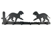 Leinengarderobe Bedlington Terrier aus Stahl mit 6 Haken