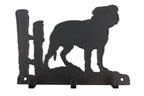 Leinengarderobe Staffordshire Bullterrier aus Stahl mit 3 Haken