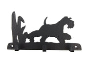 Leinengarderobe Schnauzer aus Stahl mit 3 Haken
