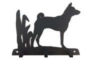 Leinengarderobe Basenji aus Stahl mit 3 Haken