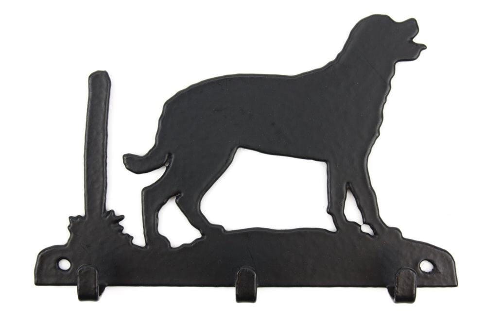 Leinengarderobe Rottweiler aus Stahl mit 3 Haken