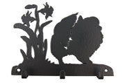 Leinengarderobe Zwergspitz (Pomeraner) aus Stahl mit 3 Haken