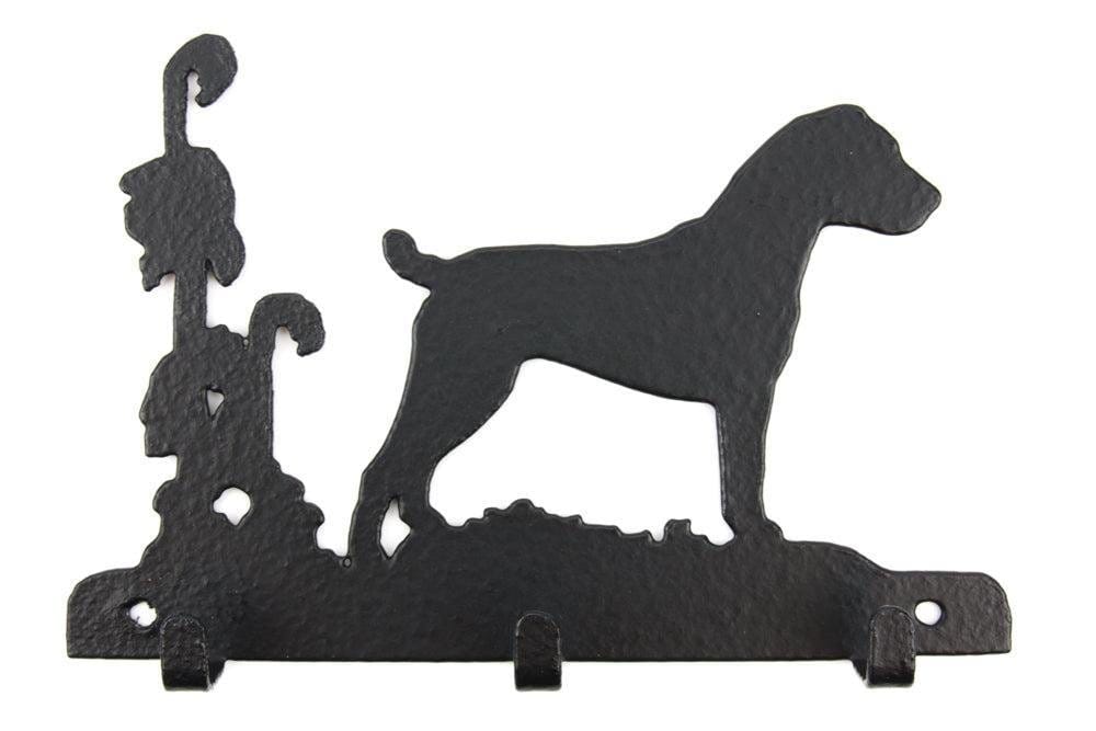 Leinengarderobe Parson Russell Terrier aus Stahl mit 3 Haken