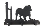 Leinengarderobe Englische Bulldogge aus Stahl mit 3 Haken