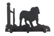 Leinengarderobe Englische Bulldogge aus Stahl mit 3 Haken