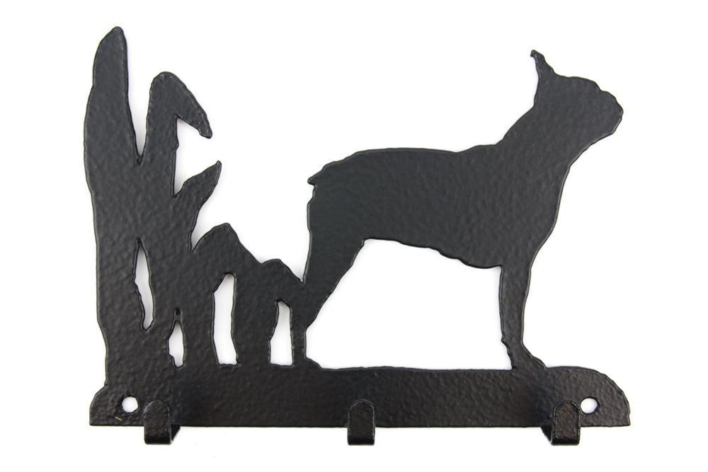 Leinengarderobe Boston Terrier aus Stahl mit 3 Haken