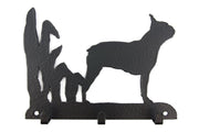Leinengarderobe Boston Terrier aus Stahl mit 3 Haken