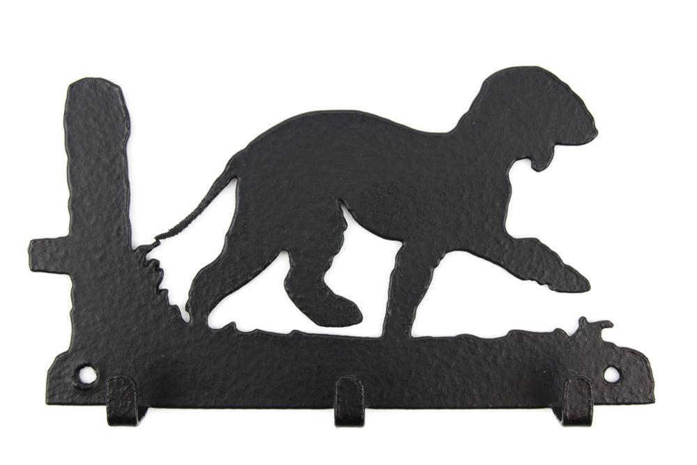 Leinengarderobe Bedlington Terrier aus Stahl mit 3 Haken