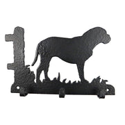 Leinengarderobe Bordeaux Dogge aus Stahl mit 3 Haken