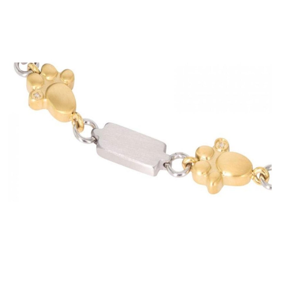 Magnetschmuck Armband -Pfote mit Zirkonia goldfarben-Tierisch tolle Geschenke