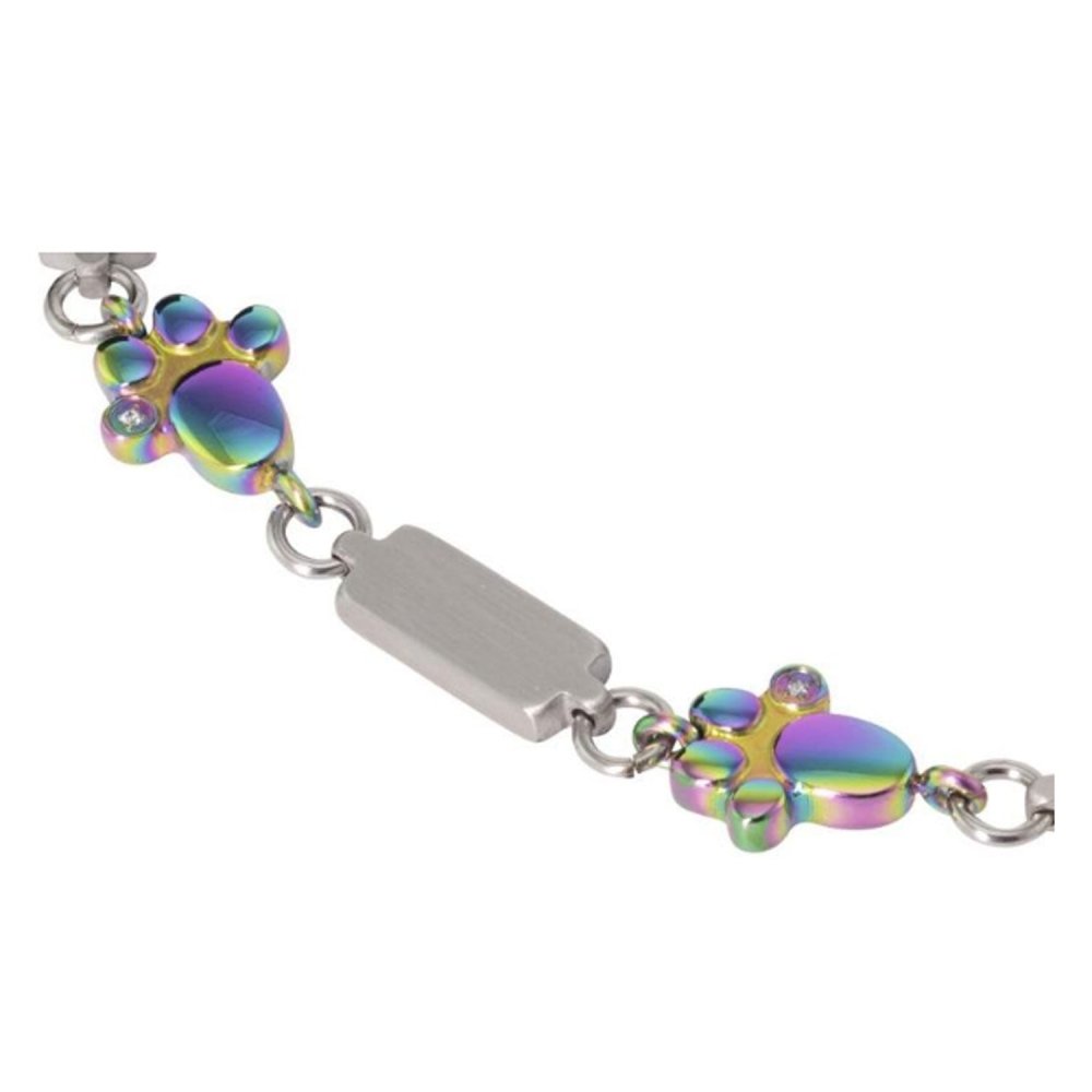 Magnetschmuck Armband -Pfote mit Zirkonia Rainbow-Tierisch tolle Geschenke