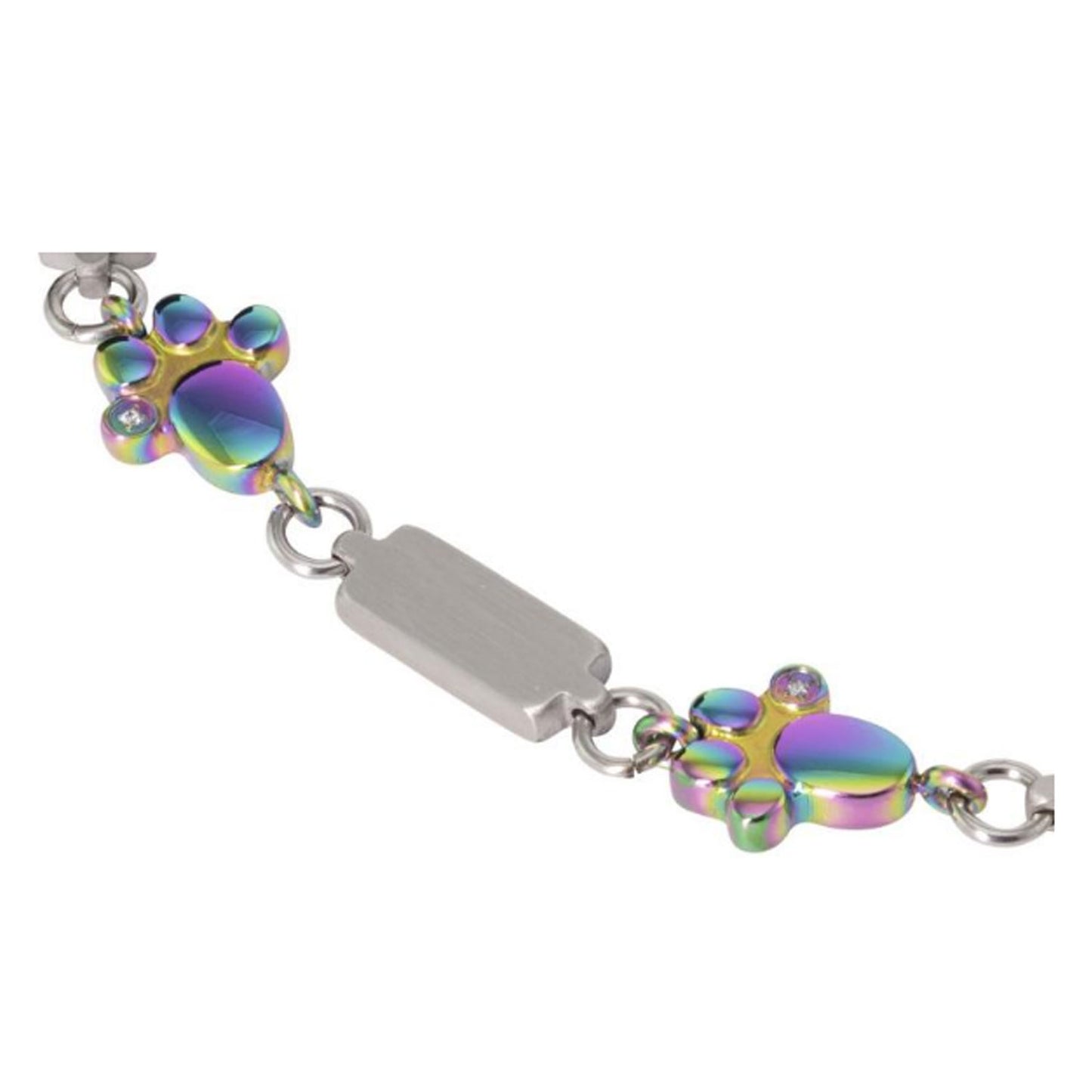 Magnetschmuck Armband -Pfote mit Zirkonia Rainbow-