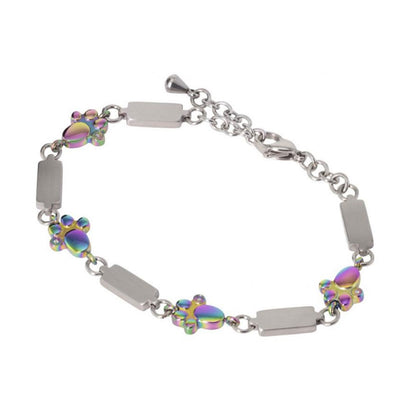 Magnetschmuck Armband -Pfote mit Zirkonia Rainbow-