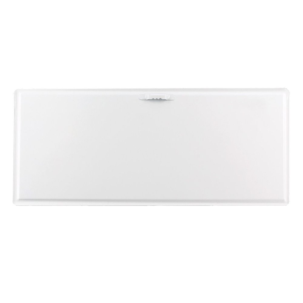 Rückseite des Schildes mit Anfänge Einsparung in der Mitte oben.