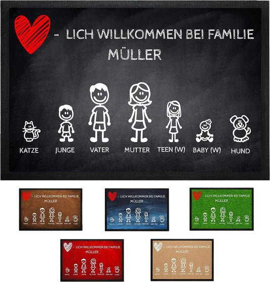 Fußmatte Strichmännchen-Tierisch-tolle-Geschenke-Tierisch-tolle-Geschenke