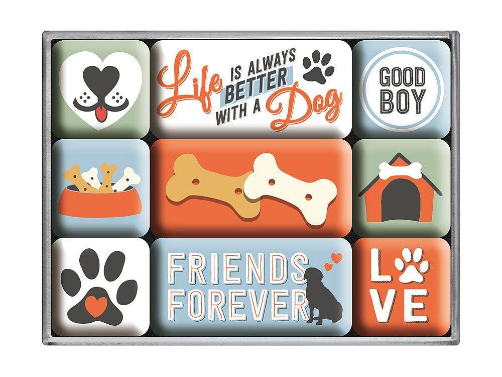 Pfotenschild Retro Magnet Set: Everthing is better-Pfotenschild-Tierisch-tolle-Geschenke