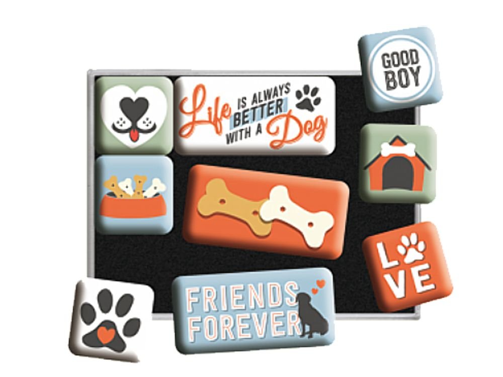 Pfotenschild Retro Magnet Set: Everthing is better-Pfotenschild-Tierisch-tolle-Geschenke