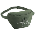 Bauchtasche in der Farbe Olive mit Dreamteam Aufdruck in weiß