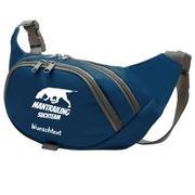 Bauchtasche Mantrailing Edition personalisiert blau – Gassitasche Hundetraining