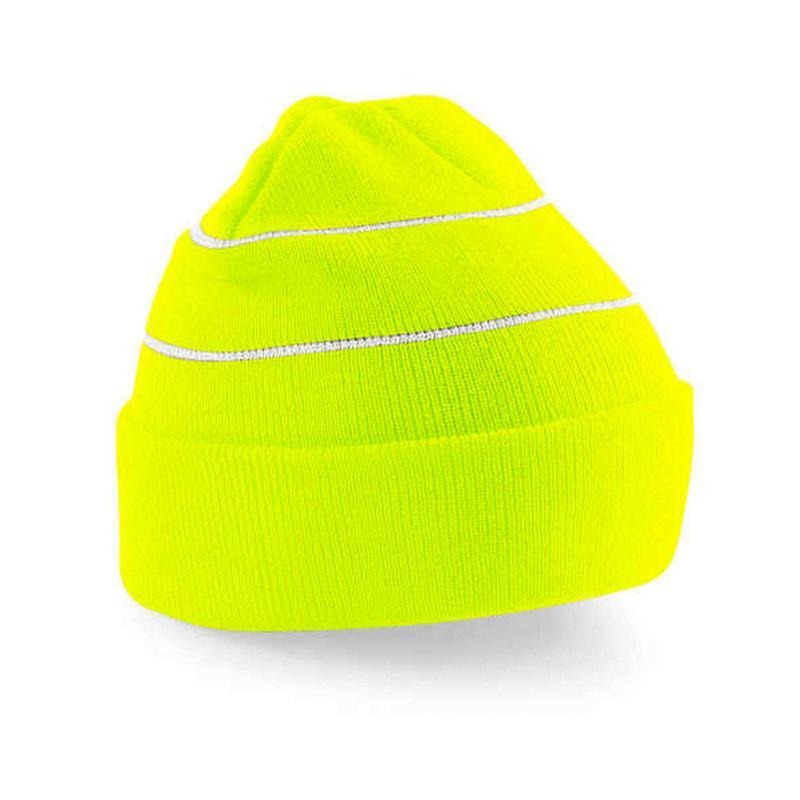 Strickmütze Neongelb -reflektierend-Tierisch tolle Geschenke