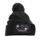 Bommelmütze personalisiert für Gassirunden und Hundesport schwarz