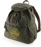 Canvas Messenger Rucksack Hundetrainer grün