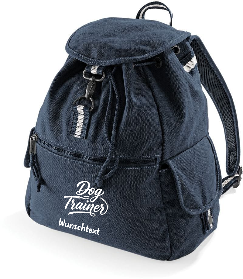 Canvas Messenger Rucksack Hundetrainer navy