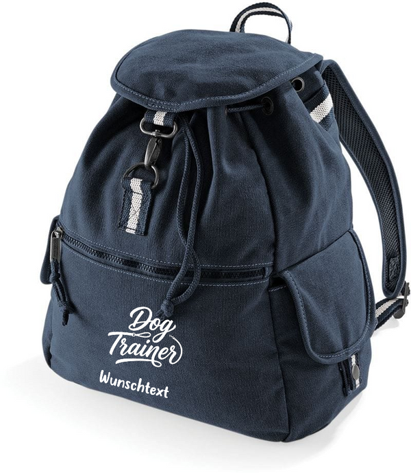 Canvas Messenger Rucksack Hundetrainer navy