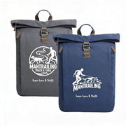Rolltop Canvas Rucksack marine und anthrazit – Hundemenschen Lifestyle Rucksack