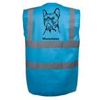 Classic Warnweste Hunderasse Boxer blau