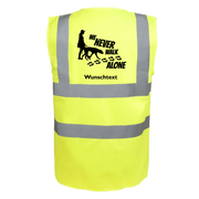 Classic Warnweste Gassi Never walk alone neongelb