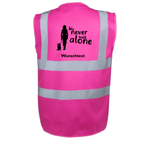 Classic Warnweste Gassi Never walk alone pink