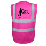 Classic Warnweste Gassi Never walk alone pink