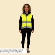 Softshell Hundesportweste Hi-Vis Mantrailing Edition – Detail Schulterreflektor EN ISO 20471