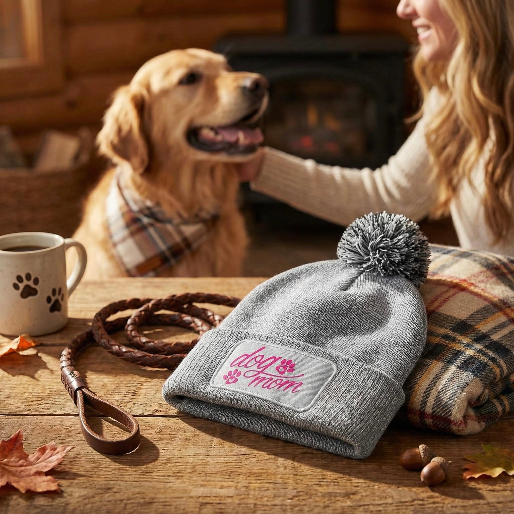 Die warme Dog Mom Strickmütze für Hundeliebhaber und das perfekte Geschenk