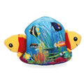 Double Wobble Bubble Buddies Fische - weiches Plueschspielzeug fuer Hunde mit Meeresdesign