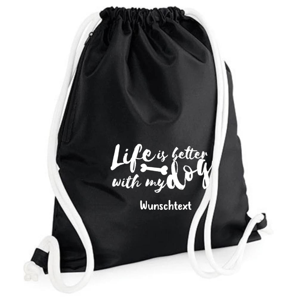 Turnbeutel mit verschiedenen Hundemotiven personalisiert