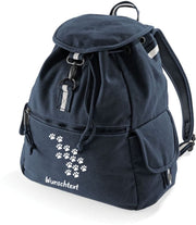 Canvas Rucksack Hunderassen Edition – mit Silhouette deiner Rasse, personalisiert, 18 Liter