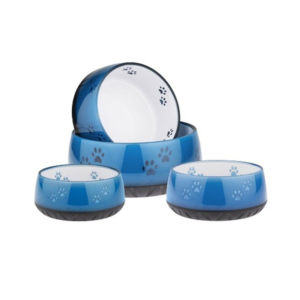 EHASO Hundenapf Hellblau mit Pfötchen-Tierisch-tolle-Geschenke-Tierisch-tolle-Geschenke