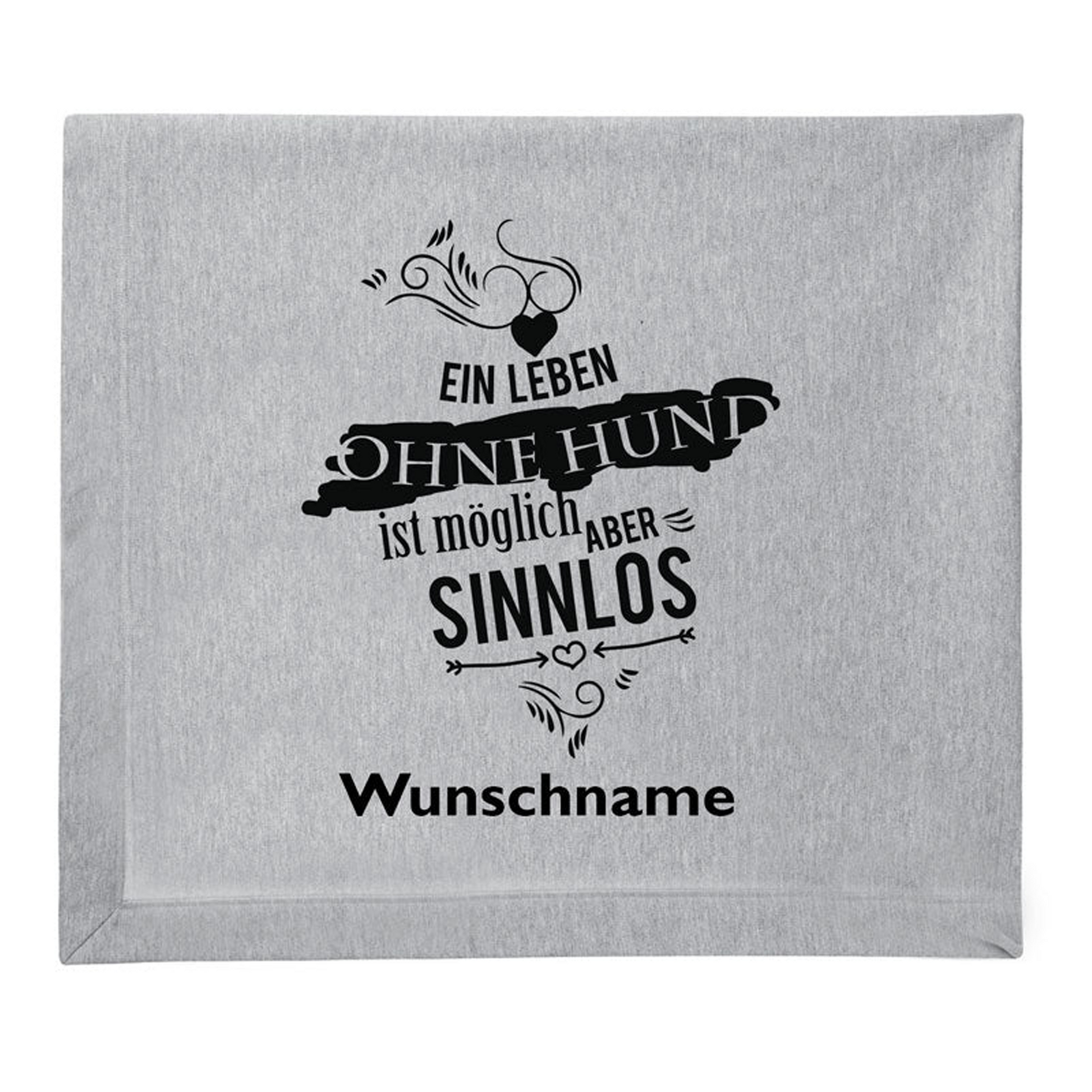 Ein Leben ohne Hund - Fleece Schmusedecke 127 x 150 cm, tierisch tolle geschenke