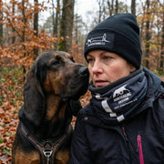 Fleece Schlauchschal Hundesport anthrazit – Schlauchtuch mit reflektierendem Streifen